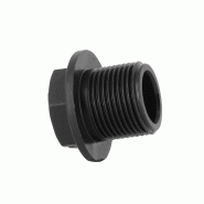 Bouchon Mâle Pas du Gaz - PP noir - sans joint - Mâle 3/4
