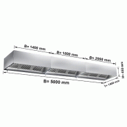 Hottes caisson inox statiques sans moteur - Profondeur 1400 mm - 5000_3