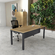 Bureau Professionnel Tempo Mobel Linea. - 120, Anthracite, Oui, Chêne veiné_0