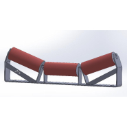 Support de rouleaux pour convoyeur à bande - 3 rouleaux inclinés - Plusieurs dimensions et finitions disponibles_3