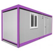 Bungalow monobloc/démontable - 2,00m x 2,44m x 2,15m (int) / 2,45m (ext) - Acier galvanisé et panneaux sandwich_3