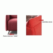 Canapé fixe Phebus 3 places - tissu Maracaibo vieux rose - design chic et haut de gamme_3