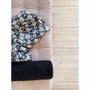 Méridienne Futon NEXT en pin massif - Coloris ivoire - Couchage 75 x 200 cm - Design scandinave et matelas en velours côtelé_3