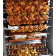 Rôtissoire électrique-vitrocéramique premium avec 6 broches pour 36 poulets - triphasé 400 volts_3