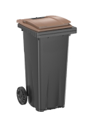 Conteneur 120 L - Bac roulant PEHD injecté - Fabrication Française - Norme EN 840 - Préhension frontale - 2 roues 200 mm_3