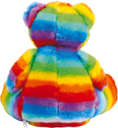 Peluche publicitaire zippée Ours multicolore - Hauteur 42 cm - Réf: MM555_3