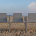 Banc en béton Public - Banc monobloc contemporain pour espaces publics - Extension et coulissement_3