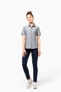 Chemise Oxford manches courtes femme - Coupe cintrée - Kariban - Réf: K536_3