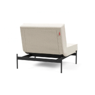 Innovation Living - Fauteuil design Splitback convertible lit 90x115 cm - Bouclé Off White - Pieds acier noir mat_3