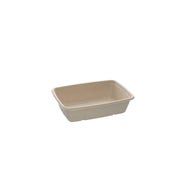 Boite repas écrue en bagasse - Bio Futura - 1050 ml - Compostable et résistante aux liquides - SCSBMB1L_3