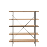 Étagère BOZA - 5 niveaux en bois naturel et métal - Style industriel et contemporain_3