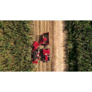 Matériel agricole pour récolte de canne à sucre avec espacement optimisé