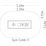 Equipement de fitness extérieur - Denfit Gym combi 3 - 8065117 - Hags_3