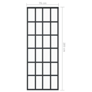 Vidaxl porte coulissante verre esg et aluminium 76x205 cm noir 151020_3