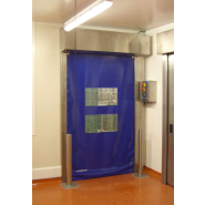 Porte intérieure rapide avec rideau à réinsertion automatique