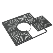 Grille d'arbre en fonte ductile FGS 500 à poser sur cadre acier en 2 parties - Série lourde - THAÏS_3