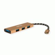 ROLINE GOLD Hub USB 3.2 Gen 1, 4 ports, prise type C_3