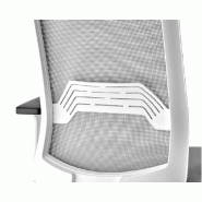Siège de bureau Wi-Max finition blanc avec dossier résille de couleur - SOKOA - Noir, Gris clair, Oui, Non, Oui_3