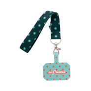 Bracelet personnalisable en RPET - avec mousqueton en métal et pochette téléphone imprimée_3