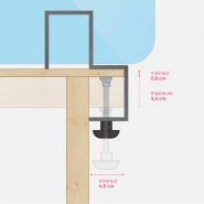 Écran de table en acrylique - 66,5cm x 80cm ou 120cm - avec 2 pinces noires_3