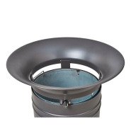 Corbeille publique Vanoise - 40 litres - Réf : 208203.Gpro - acier avec pied latéral à scellement direct_3