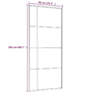 Vidaxl porte coulissante verre esg dépoli et aluminium 90x205 cm blanc 151685_3