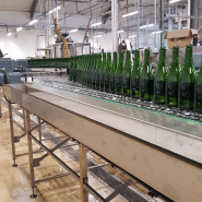 Convoyeur d'accumulation et aligneur en inox, 30000 bouteilles par heure, pour l'agroalimentaire, le pharmaceutique et la cosmétique - cms_3
