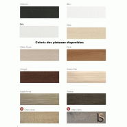 Bureau de direction Star avec crédence - Mobel Linea - Blanc 9010, Acacia clair, Droite_3