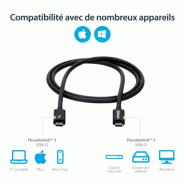 StarTech Cble Thunderbolt 3 (20 Gb/s) USB-C de 1 m_3
