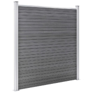 Vidaxl clôture de jardin wpc 526x186 cm gris 3053226_3