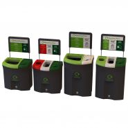 Corbeille de tri sélectif Meridian 87L - Polyéthylène moulé haute résistance - Anti-UV - Tri personnalisable_3