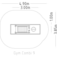 Équipement de fitness extérieur - Denfit Gym Combi 9 - 8065122 - Hags - Vert - À fixer sur dalle ou plots béton_3