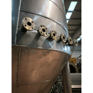 Cuve verticale en acier inoxydable de 14300 litres, calorifugée et avec agitation - référence : c13627_3