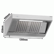 Hotte murale inox 1m20 avec moteur, régulateur, filtre et éclairage | Profondeur 900 mm_3