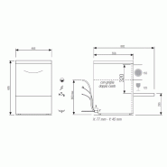 Lave-verres Mono 230V+T Panier 400x400mm Gamme NIAGARA Elettrobar Furnotel_3