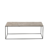 Table basse rectangulaire NIZI en aluminium argent/noir - Design moderne et fonctionnel_3