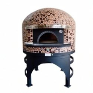 Four à bois statique Manna Forni MF100DL - 3-4 pizzas - Dôme en briques réfractaires_3