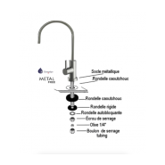 Robinet 1 voie Mat-Medium-Metal Free - col de cygne - aspect brossé - Réf 1MM-MF_3