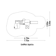 Structure multi-jeux 3 à 5 ans - Unimini Apista - 8047371 - Hags - Poteaux acier PC et panneaux HPL_3