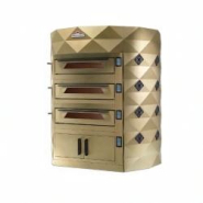 Four à pizza pâtisserie boulangerie modulaire électrique DIAMOND 9 PIZZA ITALFORNI - design Matteo Beraldi - finition aluminium, laiton, bronze ou plomb_3