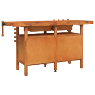 Vidaxl établi avec tiroirs et étaux 162x62x83 cm bois massif d'acacia 153324_3