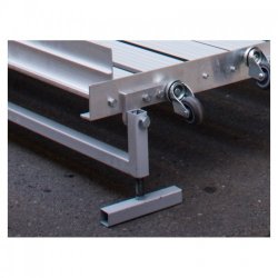 Plateforme aluminium pliante - Rampe d'accès pour trottoirs étroits - Hauteur réglable et charge 300 kg
