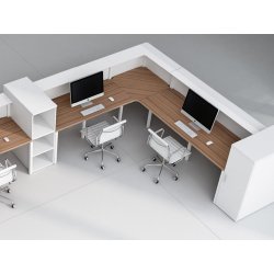 Banque d'accueil modulable et personnalisable - PROGRESS - Design élégant et matériaux haut de gamme