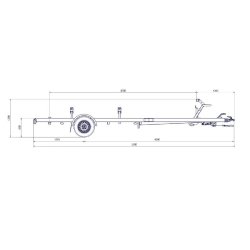 6m30-2M20 -1X 1500 kg 1500 kg - VLEMMIX - Remorque Porte-Bateau