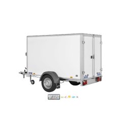 Remorque fourgon bois Saris - DV135 - 1 essieu roues extérieures - PTAC : 1350 kg - 256 x 134 x H150 cm