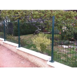 Clôtures grillagées - panneaux vert RAL 6005 - Panneaux Soudés Plastifiés sur fils Galvanisés