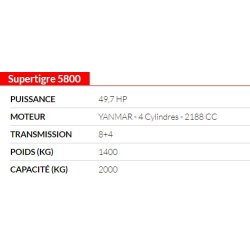 Supertigre 5800 - Tracteur agricole articulé Antonio Carraro - 2000 kg - 4 roues motrices et châssis ACTIO™