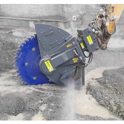 Trancheuse de fouille hydraulique à roue - double moteur pour roches jusqu'à 120 MPa - Utilisation sous l'eau jusqu'à 30 m