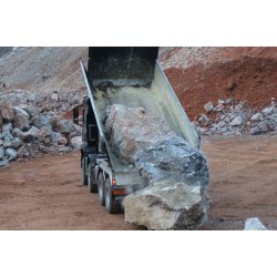 Benne basculante MEILLER - pour gros blocs rocheux - châssis 3 et 4 essieux - robuste et fonctionnelle