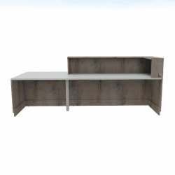 Comptoir de réception monocolore avec PMR Delta - 202, Droite, Acacia clair